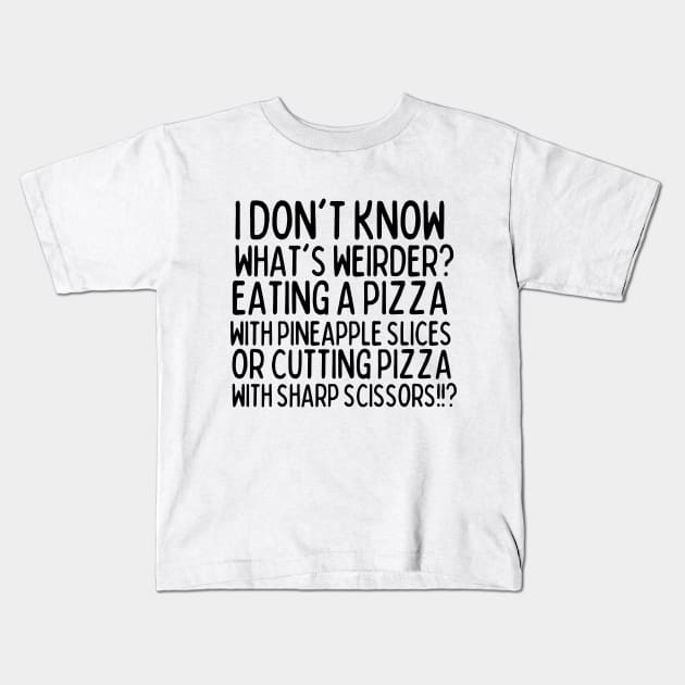 Pizza quiz! Kids T-Shirt by mksjr